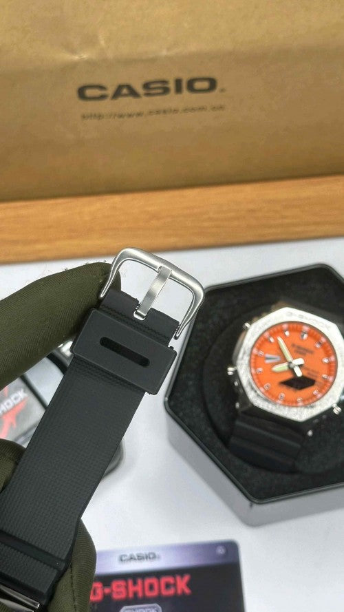 G SHOCK_ GA2100 BLACK STEEL