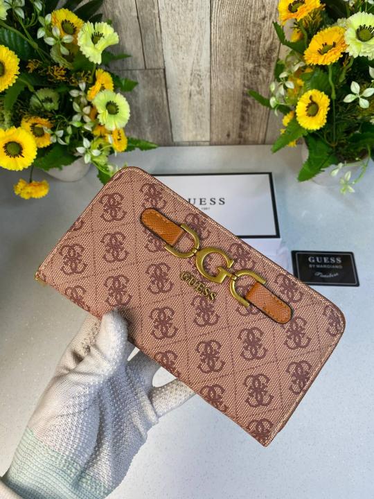 GUESS PREMIUM WOMENS ZIPPER WALLET WID OG BOX ETC 2