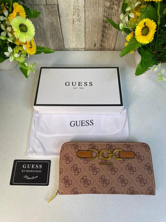 GUESS PREMIUM WOMENS ZIPPER WALLET WID OG BOX ETC 2