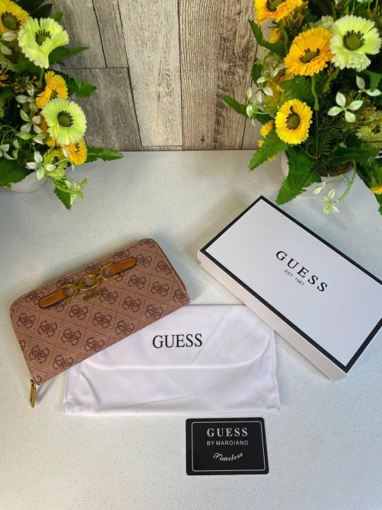 GUESS PREMIUM WOMENS ZIPPER WALLET WID OG BOX ETC 2
