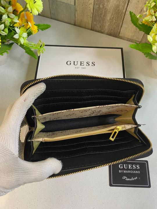 GUESS PREMIUM WOMENS ZIPPER WALLET WID OG BOX ETC 4