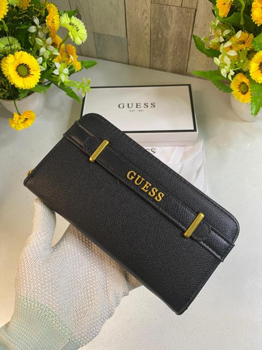 GUESS PREMIUM WOMENS ZIPPER WALLET WID OG BOX ETC 4
