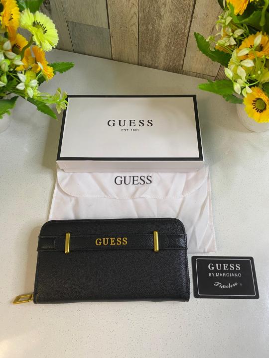 GUESS PREMIUM WOMENS ZIPPER WALLET WID OG BOX ETC 4