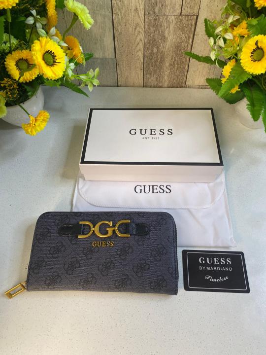 GUESS PREMIUM WOMENS ZIPPER WALLET WID OG BOX ETC 7