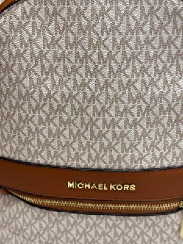 Michael_Kors Kenley Backpack Premium Quality With Dust Bag (Beige) (V-908)