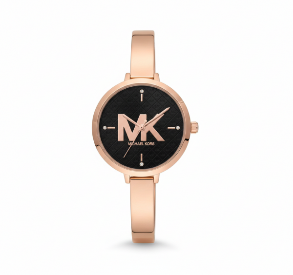 Micheal Kors Diamond Studded Rosegold Black