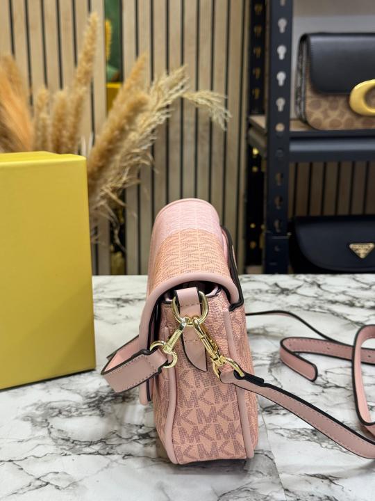 Michael_Kors Colorblock Monogram Shoulder Bag With Box And Dust Bag (Pink) (V-100815)