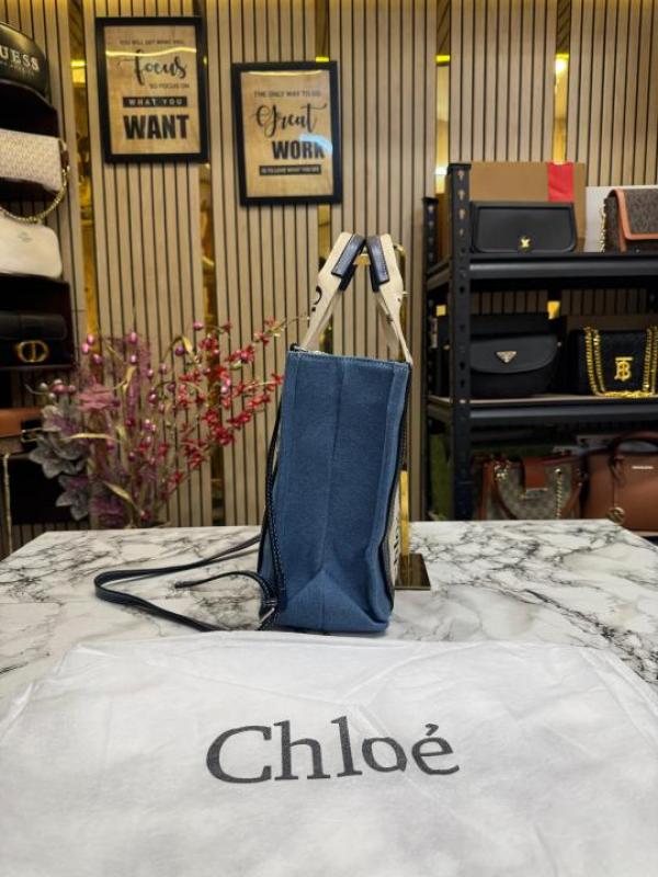 Chloe Premium Quality Handbag With Dust Bag (Blue) (V-6888)