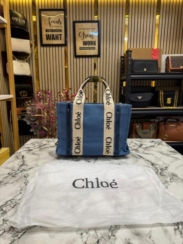 Chloe Premium Quality Handbag With Dust Bag (Blue) (V-6888)
