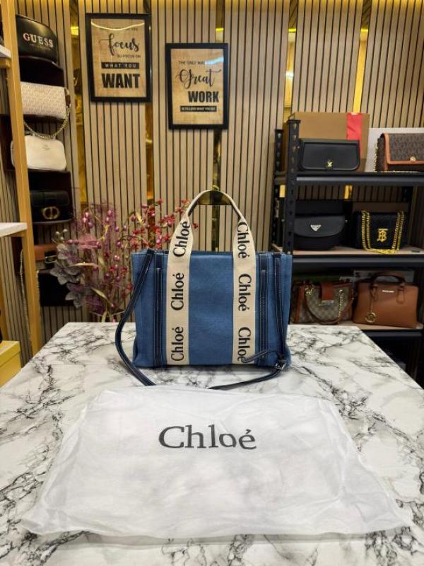 Chloe Premium Quality Handbag With Dust Bag (Blue) (V-6888)