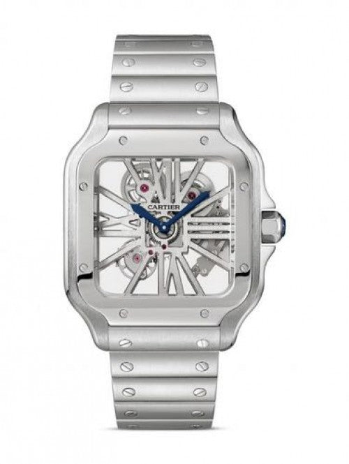 Cartier santos skeleton battery