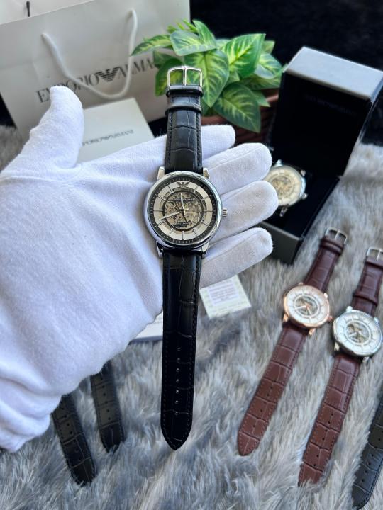 Emporio Arma_i Meccanico Automatic Silver Black W134