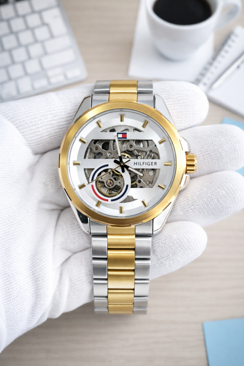 Tommy_Hilfiger Automatic New Two Tone White AT404