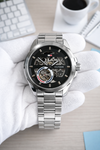 Tommy_Hilfiger Automatic New Silver Black AT404