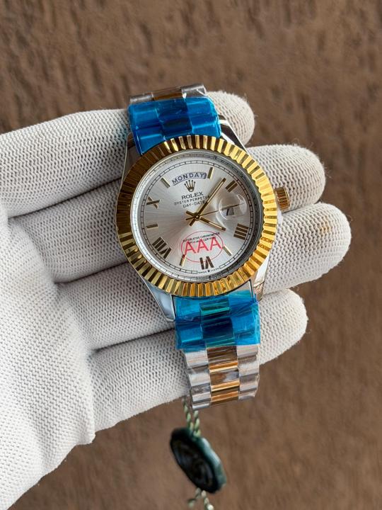 ROLEX_DAYDATE_GOLD_TWOTONE_WHITE_ROMAN_DIAL_AT299