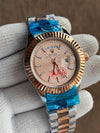 ROLEX_DAYDATE_RG_TWOTONE_PINK_TEXTURE_DIAL_AT299