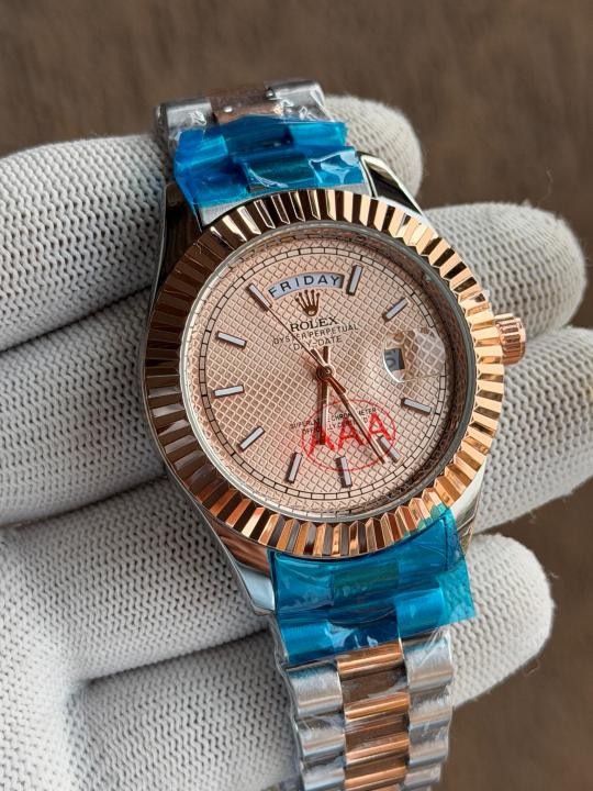 ROLEX_DAYDATE_RG_TWOTONE_PINK_TEXTURE_DIAL_AT299