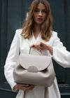 Polene Numero Un Leather Backpack With Box And Dust Bag (Gray-P06859)