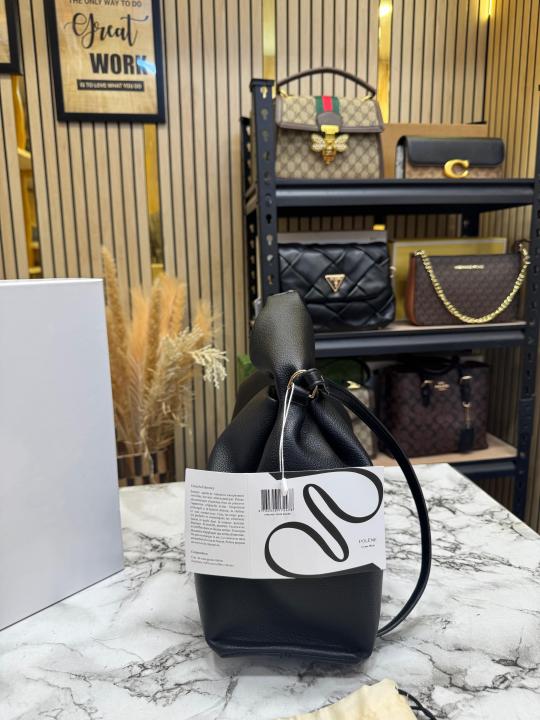 Polene Numero Big Neuf Leather Shoulder Bag (Black-P06758)