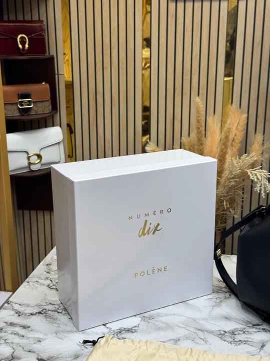 Polene Numero Big Neuf Leather Shoulder Bag (Black-P06758)
