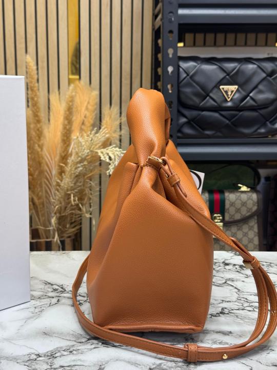 Polene Numero Big Neuf Leather Shoulder Bag (Brown-P06758)