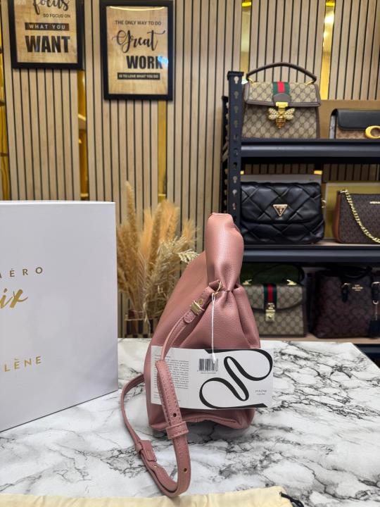 Polene Numero Big Neuf Leather Shoulder Bag (Rose-P06758)