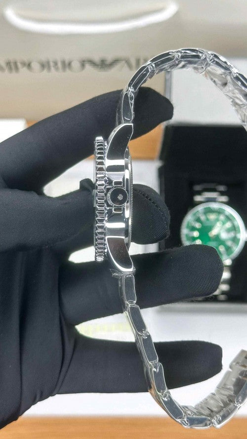 EMPORIO ARMA_ DIVER SILVER GREEN