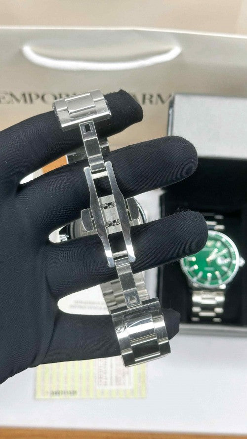 EMPORIO ARMA_ DIVER SILVER GREEN