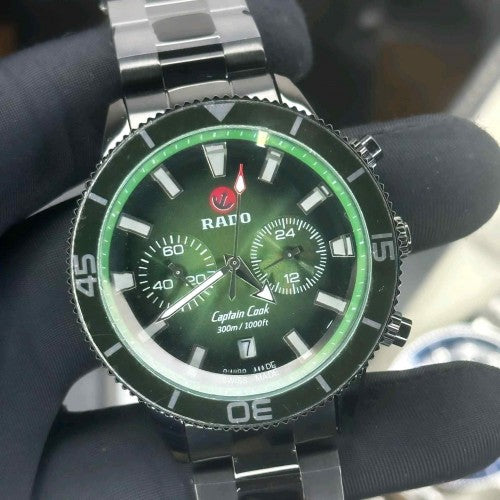 RADO_ CAPTAIN COOK BLACK GREEN DIAL