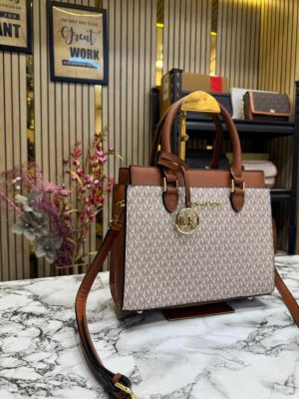 Michael_Kors Satchel Shoulder Bag With Dust Bag Includes Logo (Beige)