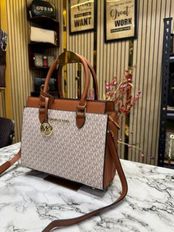 Michael_Kors Satchel Shoulder Bag With Dust Bag Includes Logo (Beige)