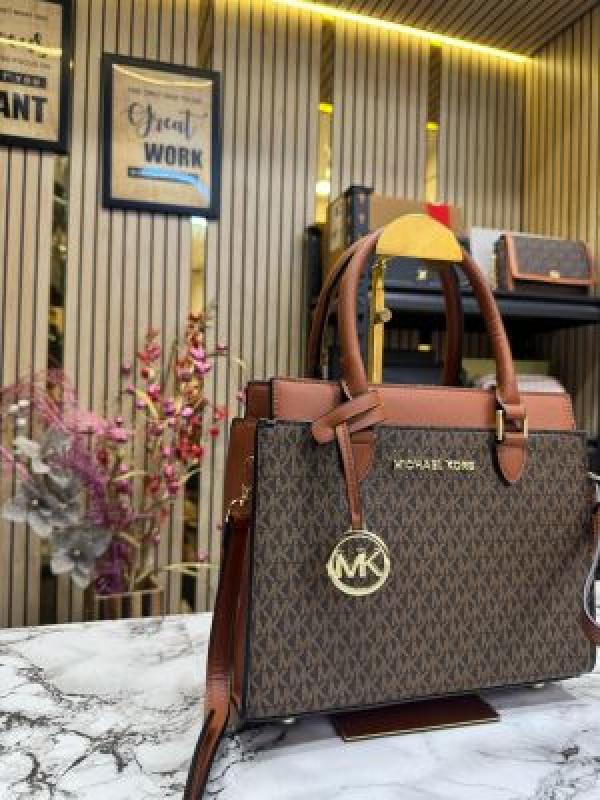 Michael_Kors Satchel Shoulder Bag With Dust Bag Includes Logo (Brown)