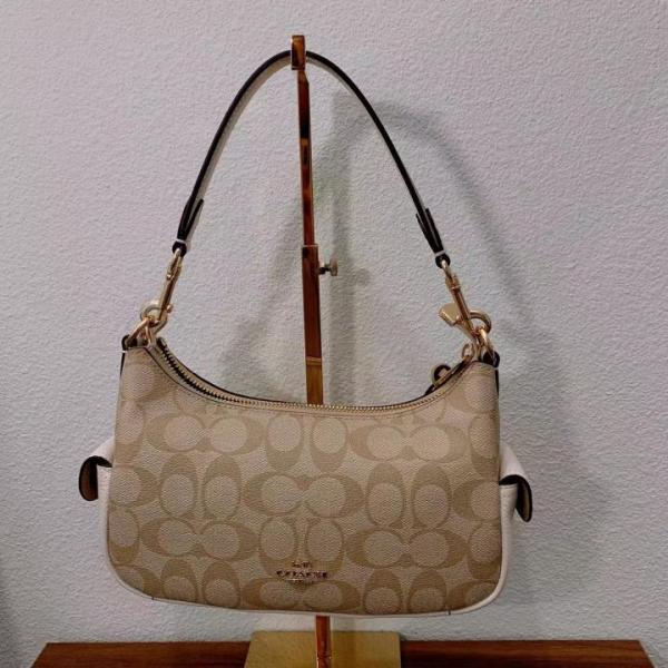 Coac_h Pennie Shoulder Bag Premium Quality With Box And Dust Bag (C7222-White)