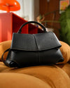 Polene Numero Un Leather Top-Handle Bag (Black-P06394)
