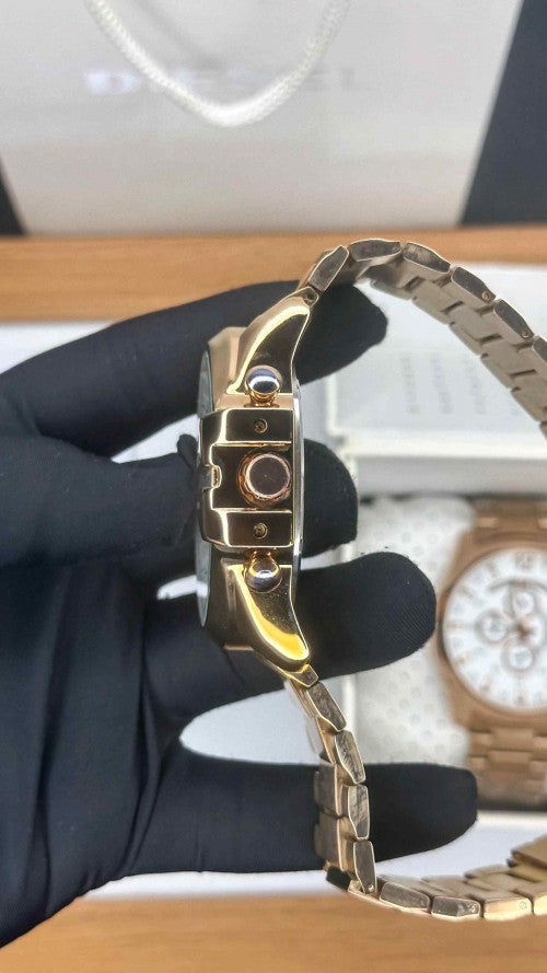 DIESEL_ 10 BAR ROSE GOLD WHITE DIAL