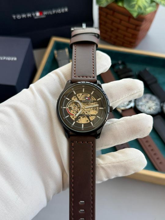 Tommy Premium Automatic Leather brown black W327