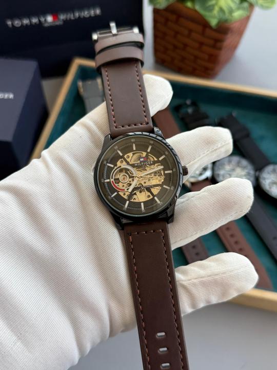 Tommy Premium Automatic Leather brown black W327