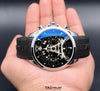 Tag Paris Black  Silicon Silver Ring Watch
