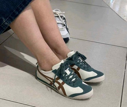 Onitsukaa Tiger Mexico 66 Green Cream Brown fix