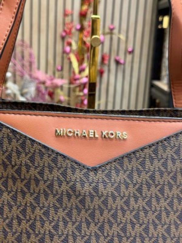 MICHAEL_KORS WHITNEY SIGNATURE SHOULDER BAG WITH DUST BAG PREMIUM QUALITY (COFFEE BROWN) (V-0679)