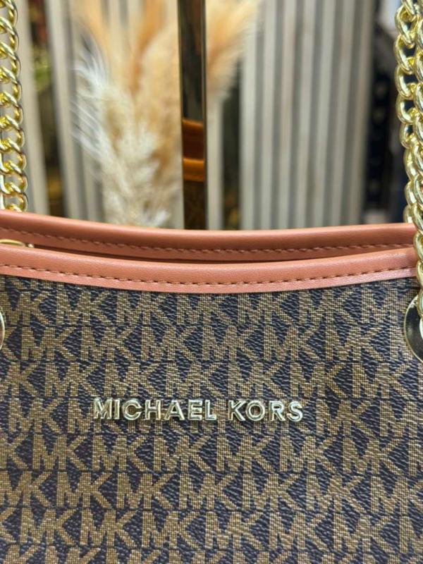 Michael_Kors Jet Set Travel Chain Shoulder Tote Bag Witch Dust Bag (70199-Brown)
