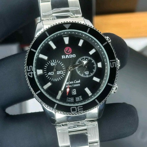 RADO_ CAPTAIN COOK SILVER BLACK DIAL