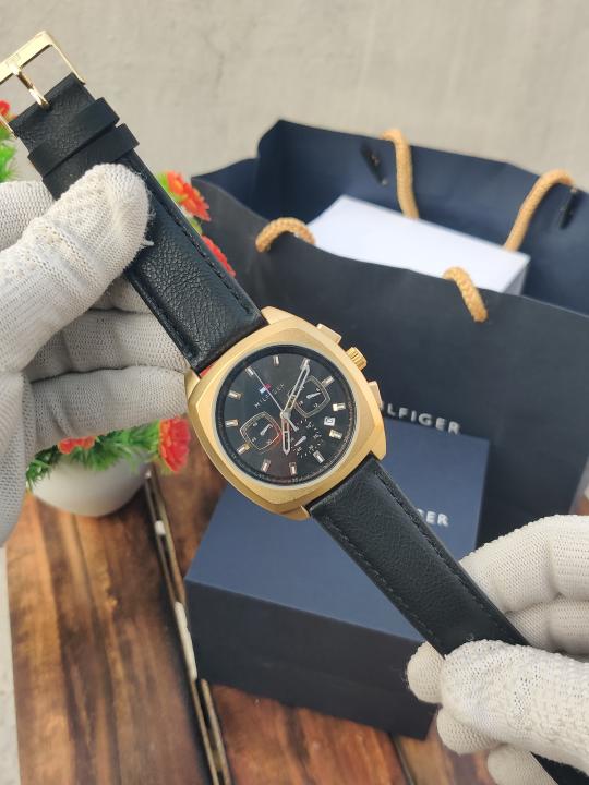 Tommy_Hilfiger Chronograph Black Gold Black AT392