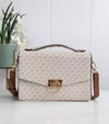 Michael_Kors Hendrix Signature Shoulder Bag With Box Dust Bag (Beige)