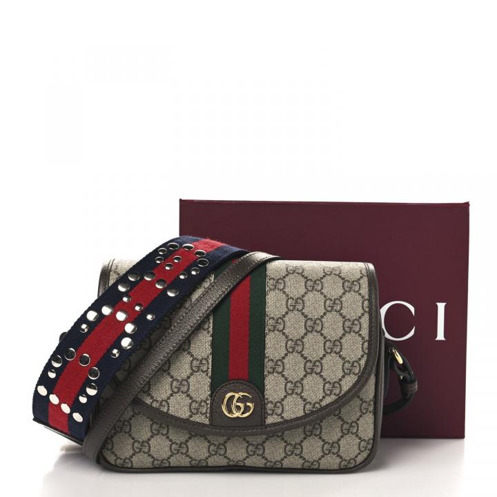 Gucc_i GG Supreme Canvas Leather Shoulder Bag With Double Box And Dust Bag (S-722117)