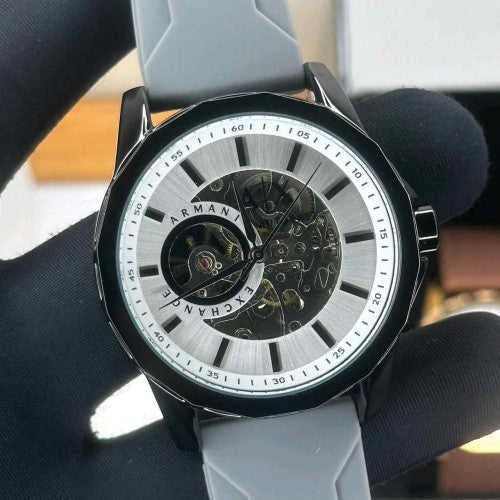 ARMA_EXCHANGE AUTOMATIC SKELETON STEEL BLACK GREY