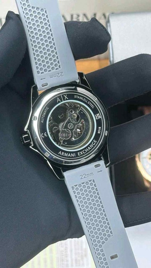 ARMA_EXCHANGE AUTOMATIC SKELETON STEEL BLACK GREY