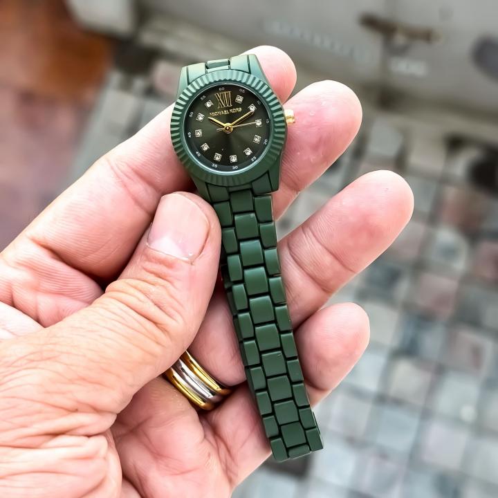 MICHAEL_L KORS LADIES GREEN DAIL WATCH