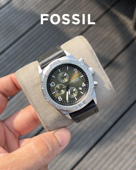 Fossii_l Bronson Chronograph Luggage Leather