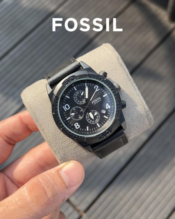 Fossi_l Bronson Chronograph Luggage Leather